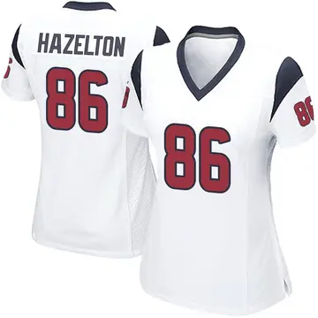 Nike Damon Hazelton Women's Game Houston Texans White Jersey