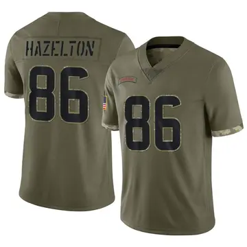 Nike Damon Hazelton Youth Limited Houston Texans Olive 2022 Salute To Service Jersey