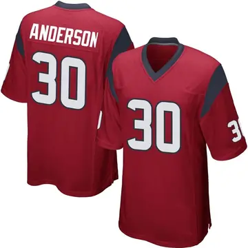 Nike Darius Anderson Men's Game Houston Texans Red Alternate Jersey