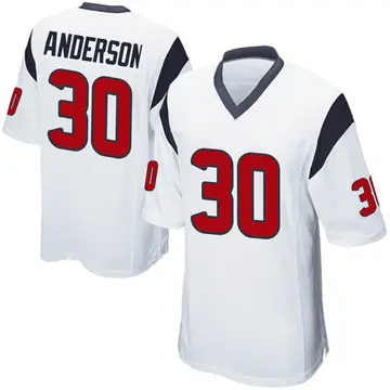 Nike Darius Anderson Men's Game Houston Texans White Jersey