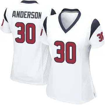 Nike Darius Anderson Women's Game Houston Texans White Jersey
