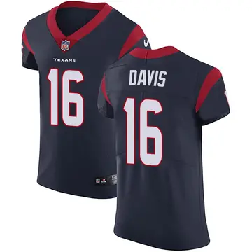 Nike Davion Davis Men's Elite Houston Texans Navy Blue Team Color Vapor Untouchable Jersey