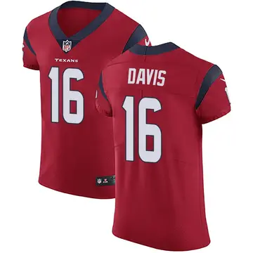 Nike Davion Davis Men's Elite Houston Texans Red Alternate Vapor Untouchable Jersey