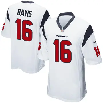 Nike Davion Davis Men's Game Houston Texans White Jersey
