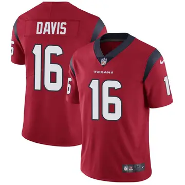 Nike Davion Davis Men's Limited Houston Texans Red Alternate Vapor Untouchable Jersey