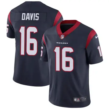 Nike Davion Davis Youth Limited Houston Texans Navy Blue Team Color Vapor Untouchable Jersey