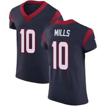 Nike Davis Mills Men's Elite Houston Texans Navy Blue Team Color Vapor Untouchable Jersey