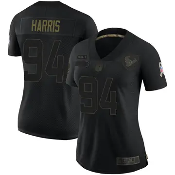 Nike Demone Harris Women's Limited Houston Texans Black 2020 Salute To Service Jersey