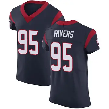 Nike Derek Rivers Men's Elite Houston Texans Navy Blue Team Color Vapor Untouchable Jersey