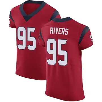 Nike Derek Rivers Men's Elite Houston Texans Red Alternate Vapor Untouchable Jersey
