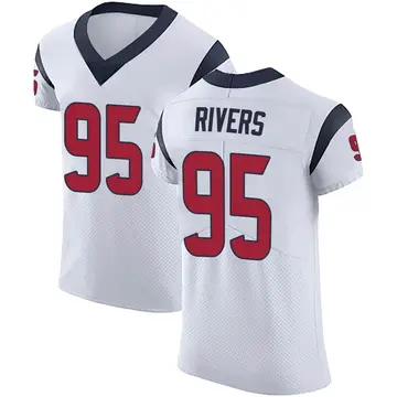 Nike Derek Rivers Men's Elite Houston Texans White Vapor Untouchable Jersey