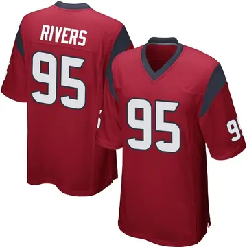 Nike Derek Rivers Men's Game Houston Texans Red Alternate Jersey