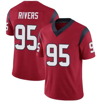 Nike Derek Rivers Men's Limited Houston Texans Red Alternate Vapor Untouchable Jersey