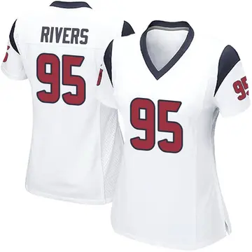 Nike Derek Rivers Women's Game Houston Texans White Jersey
