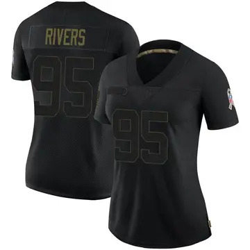 Nike Derek Rivers Women's Limited Houston Texans Black 2020 Salute To Service Jersey