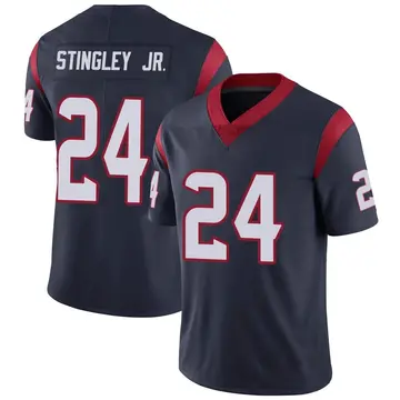 Nike Derek Stingley Jr. Men's Limited Houston Texans Navy Blue Team Color Vapor Untouchable Jersey