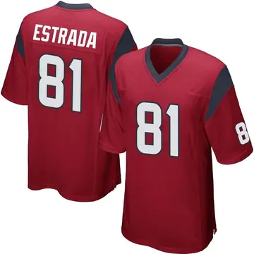 Nike Drew Estrada Men's Game Houston Texans Red Alternate Jersey