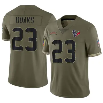 Nike Gerrid Doaks Youth Limited Houston Texans Olive 2022 Salute To Service Jersey