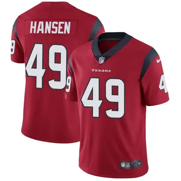 Nike Jake Hansen Men's Limited Houston Texans Red Alternate Vapor Untouchable Jersey