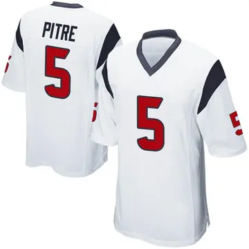 Nike Jalen Pitre Men's Game Houston Texans White Jersey