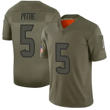 Nike Jalen Pitre Men's Limited Houston Texans Camo 2019 Salute to Service Jersey