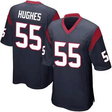 Nike Jerry Hughes Men's Game Houston Texans Navy Blue Team Color Jersey