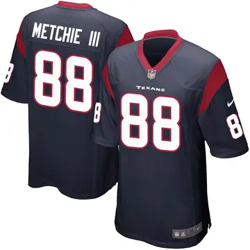 Nike John Metchie III Youth Game Houston Texans Navy Blue Team Color Jersey