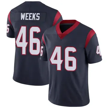 Nike Jon Weeks Youth Limited Houston Texans Navy Blue Team Color Vapor Untouchable Jersey