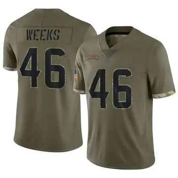 Nike Jon Weeks Youth Limited Houston Texans Olive 2022 Salute To Service Jersey