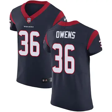 Nike Jonathan Owens Men's Elite Houston Texans Navy Blue Team Color Vapor Untouchable Jersey