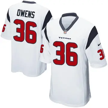 Nike Jonathan Owens Men's Game Houston Texans White Jersey