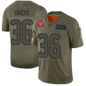 Nike Jonathan Owens Men's Limited Houston Texans Camo 2019 Salute to Service Jersey