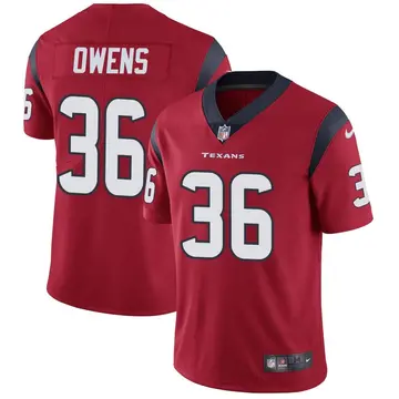 Nike Jonathan Owens Men's Limited Houston Texans Red Alternate Vapor Untouchable Jersey