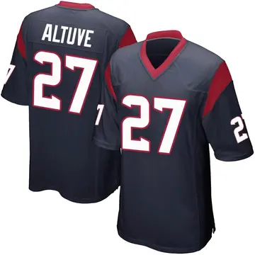 Nike Jose Altuve Men's Game Houston Texans Navy Blue Team Color Jersey