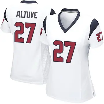Nike Jose Altuve Women's Game Houston Texans White Jersey