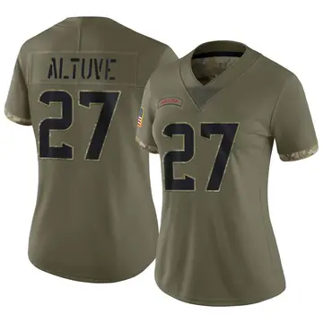Nike Jose Altuve Women's Limited Houston Texans Olive 2022 Salute To Service Jersey