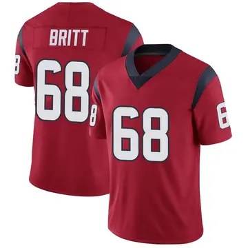 Nike Justin Britt Youth Limited Houston Texans Red Alternate Vapor Untouchable Jersey
