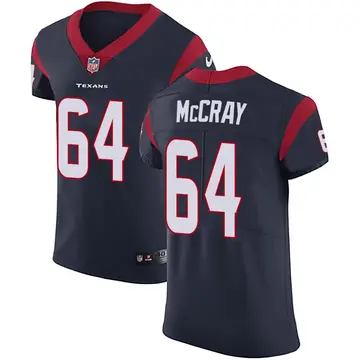 Nike Justin McCray Men's Elite Houston Texans Navy Blue Team Color Vapor Untouchable Jersey