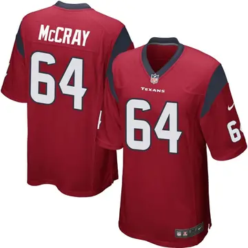 Nike Justin McCray Men's Game Houston Texans Red Alternate Jersey