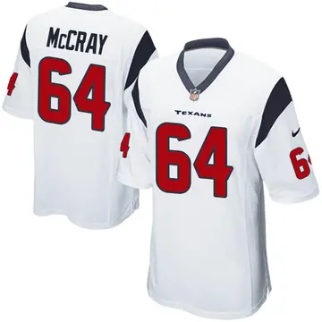 Nike Justin McCray Men's Game Houston Texans White Jersey
