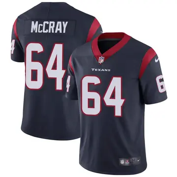 Nike Justin McCray Men's Limited Houston Texans Navy Blue Team Color Vapor Untouchable Jersey