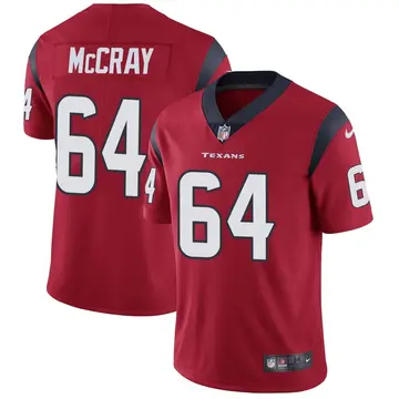 Nike Justin McCray Men's Limited Houston Texans Red Alternate Vapor Untouchable Jersey