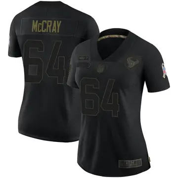 Nike Justin McCray Women's Limited Houston Texans Black 2020 Salute To Service Jersey