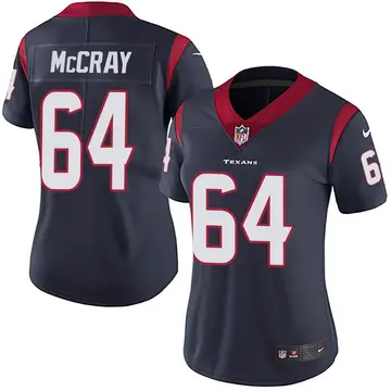 Nike Justin McCray Women's Limited Houston Texans Navy Blue Team Color Vapor Untouchable Jersey