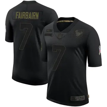 Nike Ka'imi Fairbairn Men's Limited Houston Texans Black 2020 Salute To Service Jersey