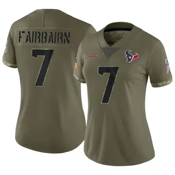 Nike Ka'imi Fairbairn Women's Limited Houston Texans Olive 2022 Salute To Service Jersey