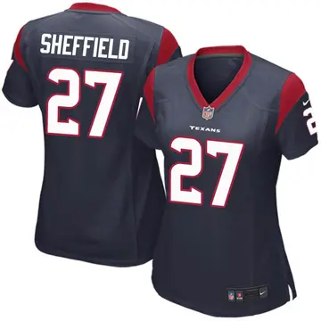 Nike Kendall Sheffield Women's Game Houston Texans Navy Blue Team Color Jersey
