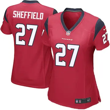 Nike Kendall Sheffield Women's Game Houston Texans Red Alternate Jersey