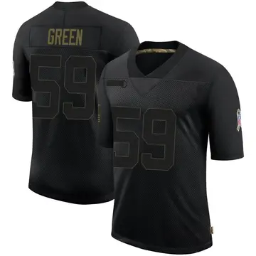 Nike Kenyon Green Men's Limited Houston Texans Black 2020 Salute To Service Jersey