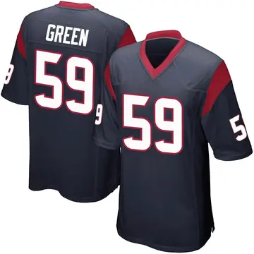 Nike Kenyon Green Youth Game Houston Texans Navy Blue Team Color Jersey